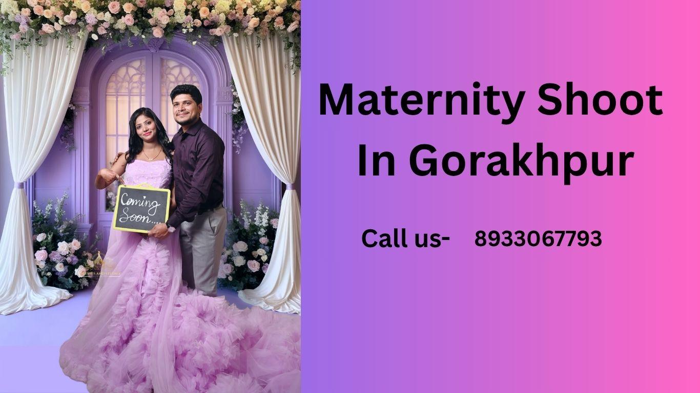 Maternity Shoot in Luxury Gown in Gorakhpur – Feel Like a Queen at Dresses And Studio