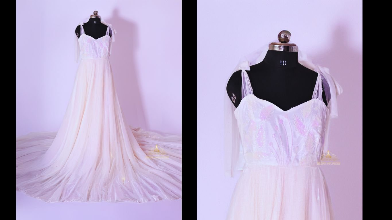 Long Trail Gowns on Rent in Gorakhpur – Look Royal & Cinematic | Dresses And Studio